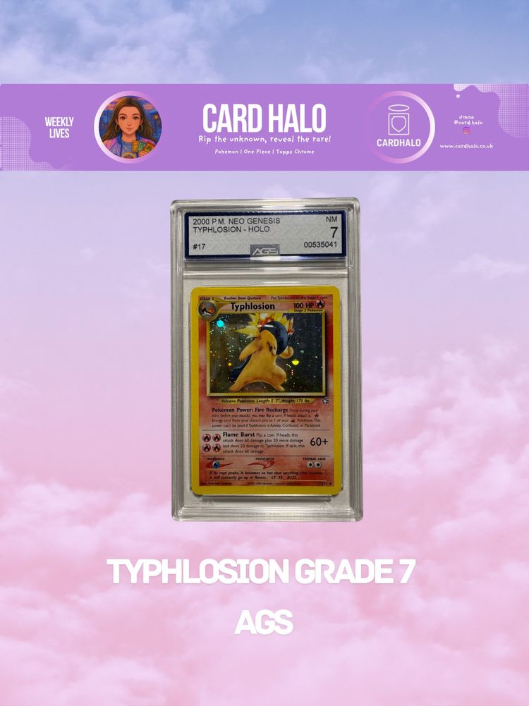 Typhlosion - Neo Genesis - NM - Grade 7 - AGS